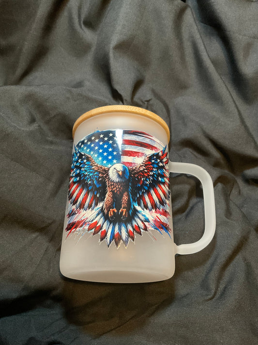 17oz Frosted Glass Coffee Cup